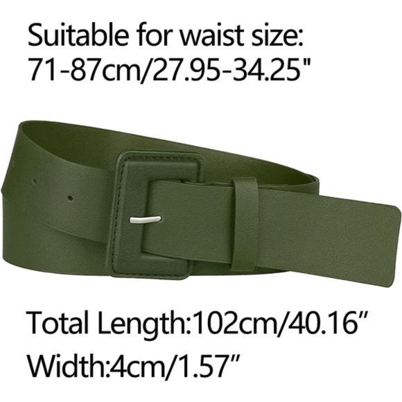 Allegra K Skinny Slim Thin Nonporous Waist Belt Rectangle  Allegra K Ladies Waist Belts for Dress Belts Adjustable Rectangle Buckle